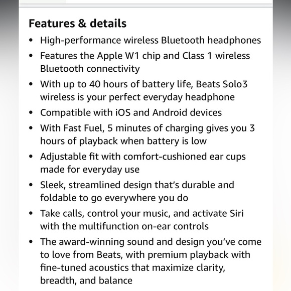 Beats Solo 3 Wireless Headphones - Picture 16 of 16